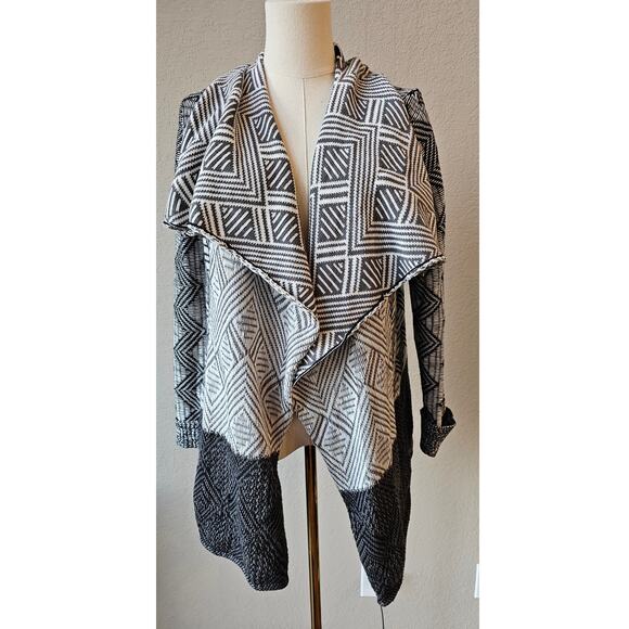Lucky Brand Sweaters - Lucky Brand Women's Chevron Drape Open Front Knit Cardigan Sweater Size S‎ Multi